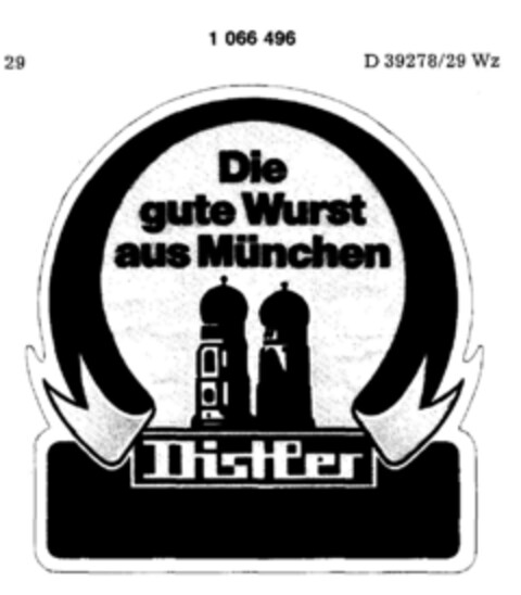 Die gute Wurst aus München Distler Logo (DPMA, 22.12.1983)