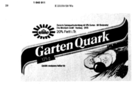elite Garten Quark Logo (DPMA, 03.09.1982)