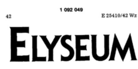 ELYSEUM Logo (DPMA, 11.10.1985)