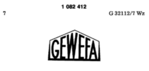 GEWEFA Logo (DPMA, 04.03.1985)