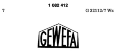 GEWEFA Logo (DPMA, 03/04/1985)