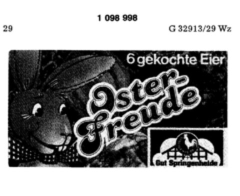 Oster-Freude 6 gekochte Eier Logo (DPMA, 15.01.1986)
