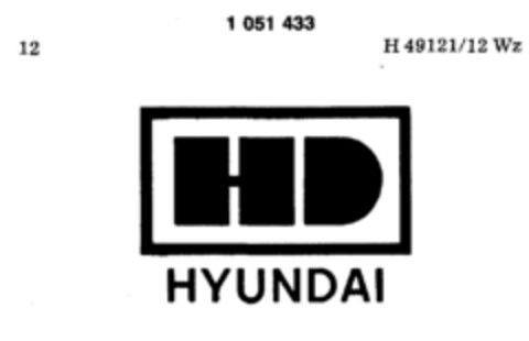 HD HYUNDAI Logo (DPMA, 09/11/1981)