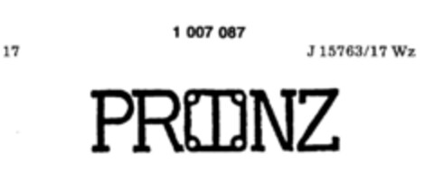 PRINZ Logo (DPMA, 28.01.1980)