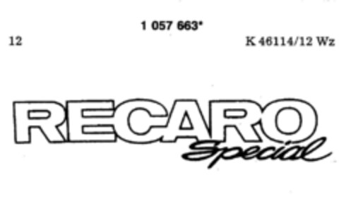 RECARO Special Logo (DPMA, 24.08.1983)
