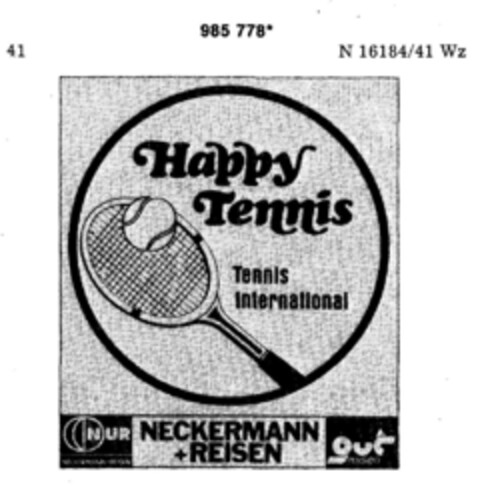 Happy Tennis Tennis International Logo (DPMA, 02.04.1979)