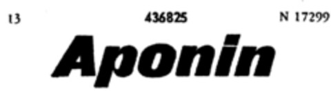 Aponin Logo (DPMA, 24.12.1930)