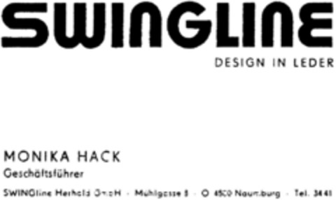 SWINGLINE DESIGN IN LEDER Logo (DPMA, 12.02.1991)