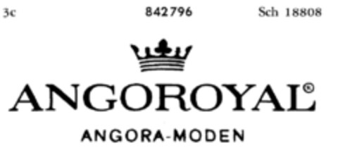 ANGOROYAL   ANGORA-MODEN Logo (DPMA, 12.05.1966)