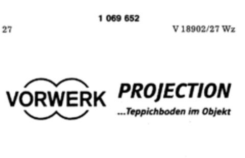 VORWERK PROJECTION Logo (DPMA, 18.04.1984)