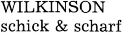 WILKINSON schick & scharf Logo (DPMA, 24.03.1984)