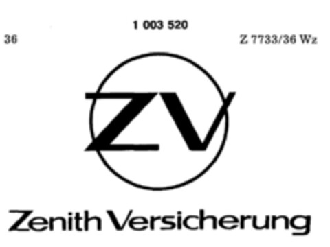 Zenith Versicherung Logo (DPMA, 27.07.1979)