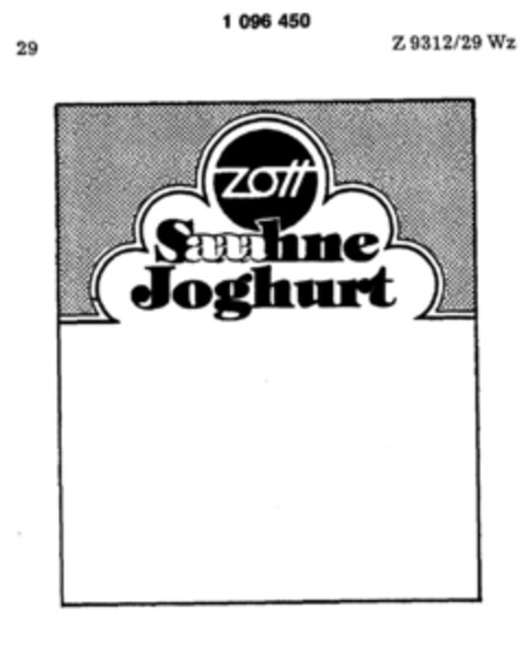 zott Saaahne Joghurt Logo (DPMA, 19.02.1986)