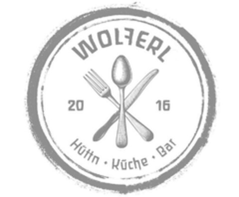 WOLFERL Hüttn · Küche · Bar Logo (DPMA, 11.05.2016)