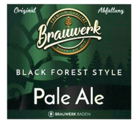 Brauwerk BLACK FOREST STYLE Pale Ale Logo (DPMA, 03.03.2018)