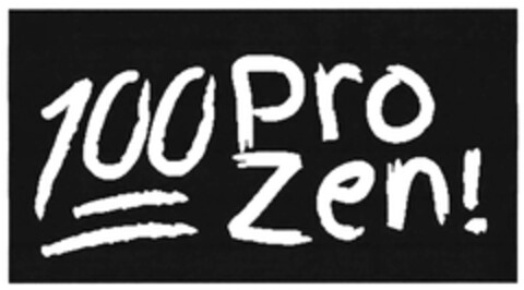 100 pro zen! Logo (DPMA, 08.04.2021)