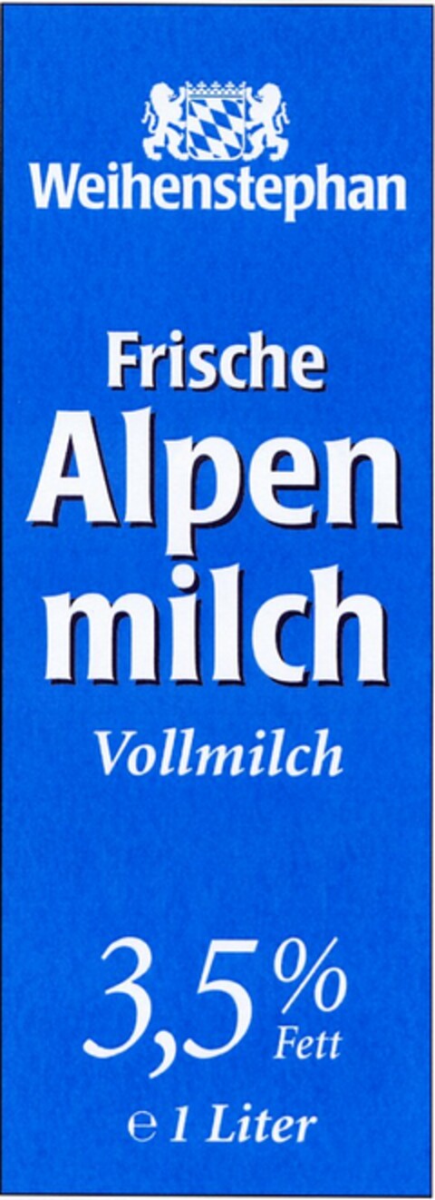 Weihenstephan Frische Alpenmilch Logo (DPMA, 10.09.2003)