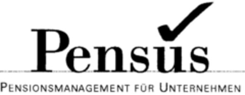 Pensus PENSIONSMANAGEMENT FÜR UNTERNEHMEN Logo (DPMA, 22.01.1997)