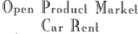 Open Product Market Car Rent Logo (DPMA, 13.06.1997)