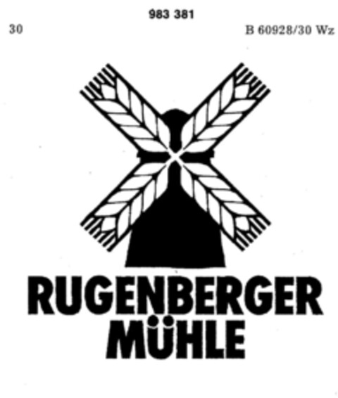 RUGENBERGER MÜHLE Logo (DPMA, 03.08.1978)