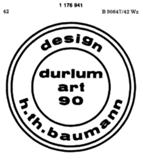 durlum art 90  design h.th. baumann Logo (DPMA, 23.08.1990)