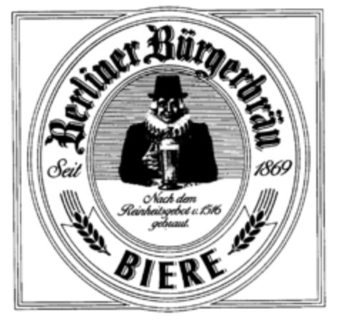 Berliner Bürgerbräu BIERE Logo (DPMA, 05.10.1990)