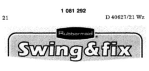 Rubbermaid Swing & fix Logo (DPMA, 25.01.1985)