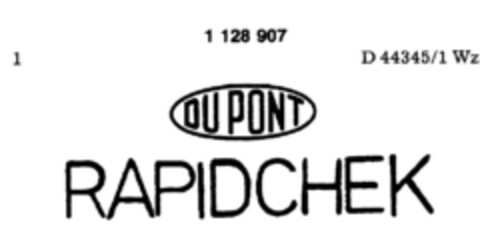 DU PONT RAPIDCHEK Logo (DPMA, 18.02.1988)