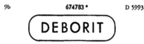 DEBORIT Logo (DPMA, 04.02.1955)