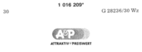 A&P ATTRAKTIV&PREISWERT Logo (DPMA, 09/16/1980)