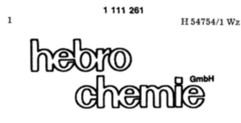 hebro chemie GmbH Logo (DPMA, 24.10.1985)