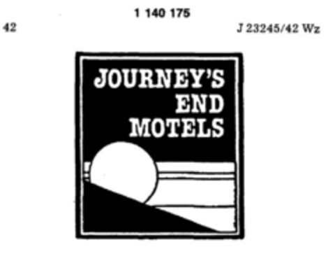 JOURNEY`S END MOTELS Logo (DPMA, 10.09.1988)