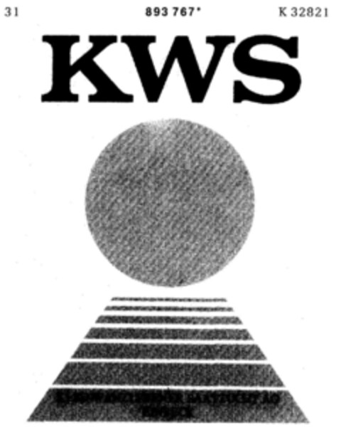 KWS KLEINWANZLEBENER SAATZUCHT AG EINBECK Logo (DPMA, 05.01.1972)