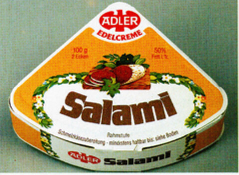 ADLER EDELCREME Salami Logo (DPMA, 25.03.1987)