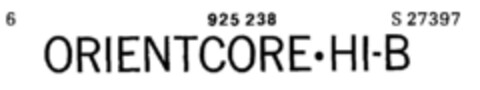 ORIENTCORE HI-B Logo (DPMA, 12/05/1973)
