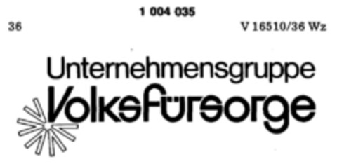 Unternehmensgruppe Volksfürsorge Logo (DPMA, 02.04.1979)