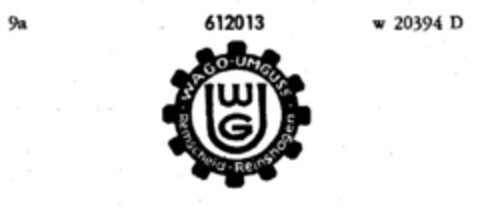 WAGO UMGUSS Remscheid-Reinshagen Logo (DPMA, 23.07.1949)