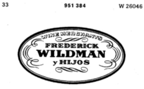 FREDERICK WILDMAN y HIJOS Logo (DPMA, 18.12.1974)