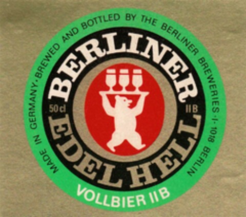 BERLINER EDEL HELL Logo (DPMA, 09.12.1968)