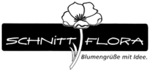 SCHNITTFLORA Blumengrüße mit Idee. Logo (DPMA, 23.12.2008)