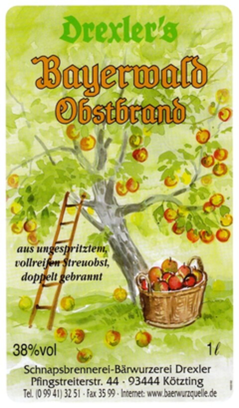 Drexler´s Bayerwald Obstbrand Logo (DPMA, 06/09/2009)