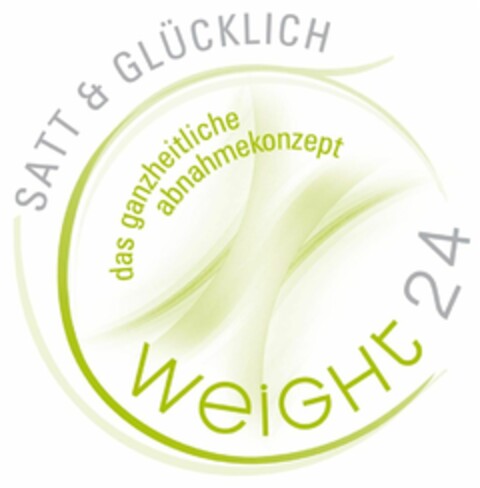 SATT & GLÜCKLICH das ganzheitliche Abnahmekonzept weiGHt24 Logo (DPMA, 12/06/2010)