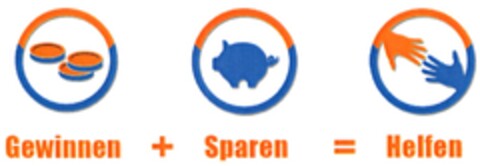 Gewinnen + Sparen = Helfen Logo (DPMA, 09.02.2011)