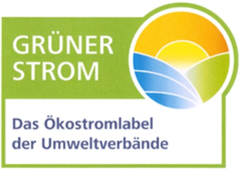 GRÜNER STROM Das Ökostromlabel der Umweltverbände Logo (DPMA, 19.05.2014)