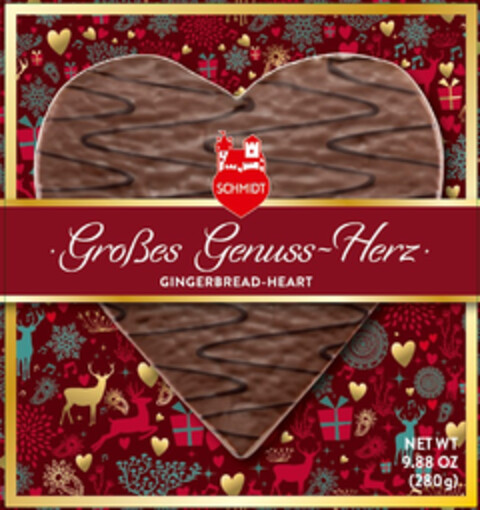 · Großes Genuss-Herz · GINGERBREAD-HEART SCHMIDT Logo (DPMA, 02.04.2024)