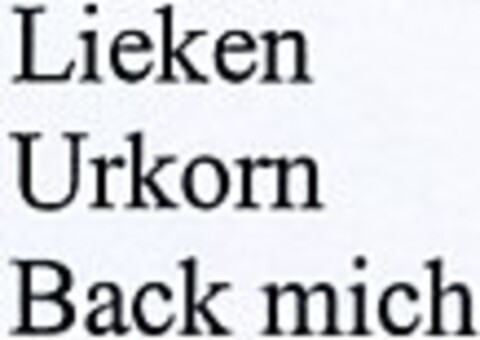 Lieken Urkorn Back mich Logo (DPMA, 11/20/2003)