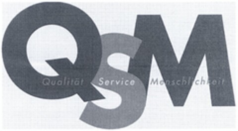 QSM Qualität Service Menschlichkeit Logo (DPMA, 28.07.2004)