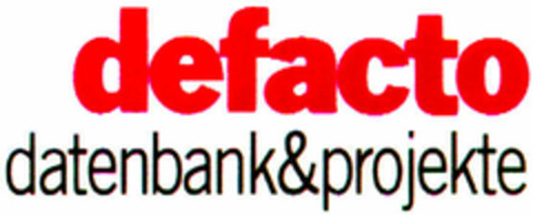 defacto datenbank&projekte Logo (DPMA, 02.12.1995)