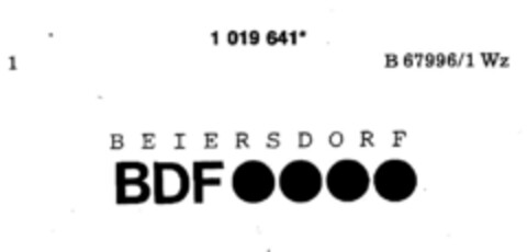 BEIERSDORF BDF Logo (DPMA, 20.05.1981)