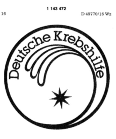 Deutsche Krebshilfe Logo (DPMA, 12/13/1988)